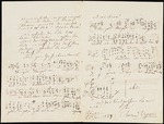 Wagner, Richard - Letter to Carolyne Sayn-Wittgenstein including the closing measures of Das Rheingold