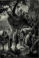 Ekvall, Knut - The Twilight of the Gods at the Bayreuth Festival in 1876. Third act. Funeral procession of Siegfried