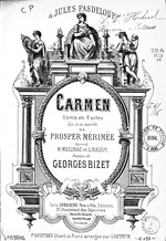 Bizet, Georges - Cover of the vocal score of opera Carmen by Georges Bizet