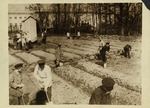 Anonymous - Tsar Nicholas II and family gardening at Alexander Palace during internment at Tsarskoye Selo, 1917