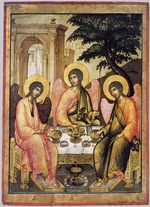 Ushakov, Simon (Pimen) Fyodorovich - The Hospitality of Abraham (The Old Testament Trinity)