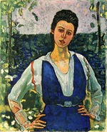 Hodler, Ferdinand - Portrait of Gertrud Müller in the garden