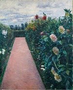 Caillebotte, Gustave - Garden Path with Dahlias in Petit Gennevilliers