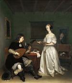 Ter Borch, Gerard, the Younger - The Duet: Singer and Theorbo Player