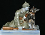 Ryzhov, Kasimir Stanislavovich - Soviet border guard with his dog