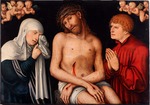 Cranach, Lucas, the Elder - Christ as the Man of Sorrows flanked by the Virgin and St John with Angels