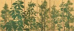 Master of the I'nen Seal - Trees. A six-section folding screens