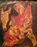 Soutine, Chaim - Beef carcass and head of veal (Boeuf et tête de veau)