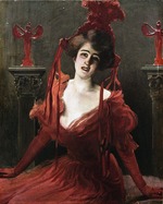 Corcos, Vittorio Matteo - Portrait of the dancer Isadora Duncan (1877-1927)
