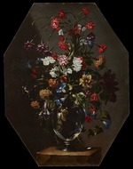 Mantovano, Francesco - Carnations, dahlias and hyacinths in a vase