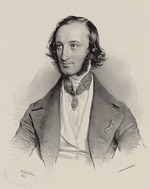 Kriehuber, Josef - Portrait of the violinist and composer Theodor Haumann (1808-1878)