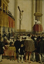 Seisenegger, Jakob - Sermon of the Papal Legate Cornelio Musso (1511-1574), in the Augustinian Church, Vienna