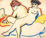 Kirchner, Ernst Ludwig - Two Nudes on a Bed