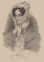 Kriehuber, Josef - Portrait of the writer Caroline Pichler (1769-1843)