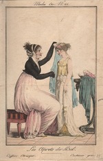 Debucourt, Philibert-Louis - Preparations for the ball: Etruscan Hairstyle, Greek Costume