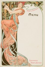 Mucha, Alfons Marie - Champagne Moët & Chandon Menu