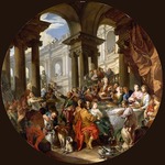 Pannini (Panini), Giovanni Paolo - Banquet under a portico of ionic order