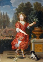 Mignard, Pierre - Portrait of Mademoiselle de Blois, Marie-Anne de Bourbon, daughter of Louis XIV