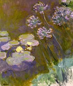 Monet, Claude - Water Lilies and Agapanthus