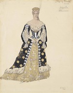 Bakst, Léon - Mazurka dancer. Costume design for the ballet Sleeping Beauty by P. Tchaikovsky