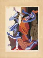 Exter, Alexandra Alexandrovna - Costume design for the play Seven Against Thebes by Aeschylus