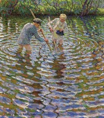 Bogdanov-Belsky, Nikolai Petrovich - Young boys fishing for crayfish
