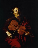 Renieri (Régnier), Niccolo - The blind Homer playing the Lira da Braccio