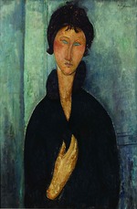 Modigliani, Amedeo - Woman with blue eyes Augen (Femme aux yeux bleus)