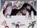 Kandinsky, Wassily Vasilyevich - Aquarell für Violett (Bild II). (Aquarelle pour Violet (Tableau II)