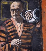 Beckmann, Max - Self-Portrait with Horn