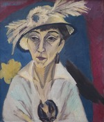 Kirchner, Ernst Ludwig - Portrait of Erna Schilling (Lady with Hat)