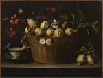 Zurbarán, Juan de - Still Life with Lemons in a Wicker Basket