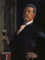 Böcklin, Arnold - Self-Portrait with the wineglass