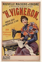 Anonymous - Poster for sewing machines H. Vigneron