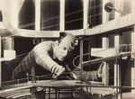 Anonymous - El Lissitzky Working on a Stage Design of Sergei Tretyakov's Play I Want a Baby in the Meyerhold Theatre