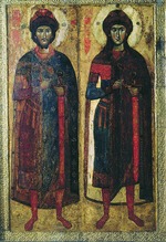 Russian icon - Saints Boris and Gleb