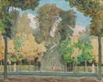 Somov, Konstantin Andreyevich - Autumn in the park at Versailles 