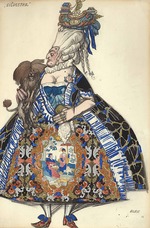 Bakst, Léon - Costume design for the ballet The Good-Humoured Ladies by Scarlatti