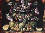 Stanchi, Giovanni - Still life with figs, plums, peaches and melons