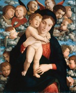 Mantegna, Andrea - Madonna and Child with a Choir of Cherubs (Madonna of the Cherubim)