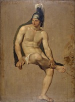 Hayez, Francesco - Study of a sitting warrior  