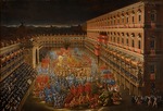 Lauri, Filippo - Joust of Carousels. The Festivities in Honor of Queen Christina of Sweden in the Courtyard of Palazzo Barberini, 28 February 165