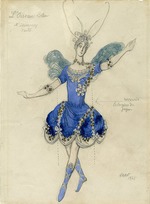 Bakst, Léon - Bluebird. Costume design for the ballet Sleeping Beauty by P. Tchaikovsky