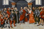 Cranach, Lucas, the Younger, Workshop of - Christ and the Woman Taken in Adultery