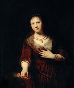Rembrandt van Rhijn - Saskia with the red flower