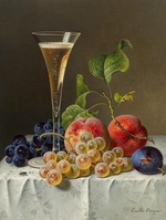 Preyer, Emilie - Still life with champagne glass 
