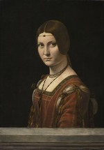 Leonardo da Vinci, (School) - Portrait of an Unknown Woman, called La Belle Ferronnière