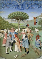 Anonymous - Annunciation to the shepherds: country dance. From Heures de Charles d'Angoulême