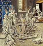 Anonymous - Bal des Ardents (Miniature from the Grandes Chroniques de France by Jean Froissart)