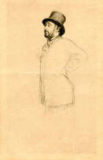 Desboutin, Marcellin Gilbert - Edgar Degas au chapeau